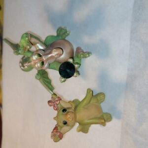 Mood Dragon Lucky and 1995 Flambro Drangon Bundle